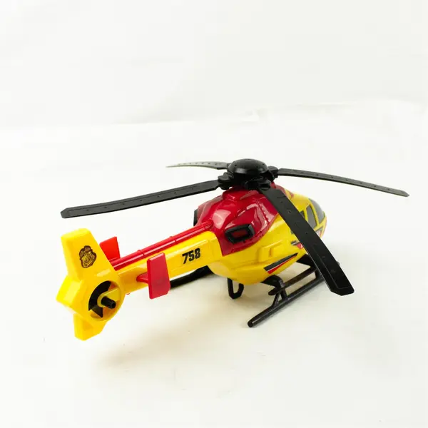 Tonka Rescue Force Fire Rescue Helicopter Light-Up Red & Yellow 12" 