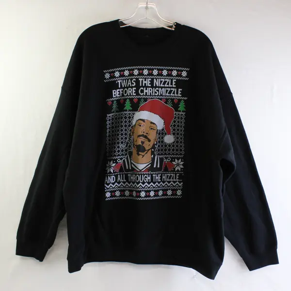 Snoop Dog Christmas Crew Neck Sweatshirt Men's Size