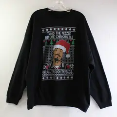 Snoop Dog Christmas Crew Neck Sweatshirt Men's Size