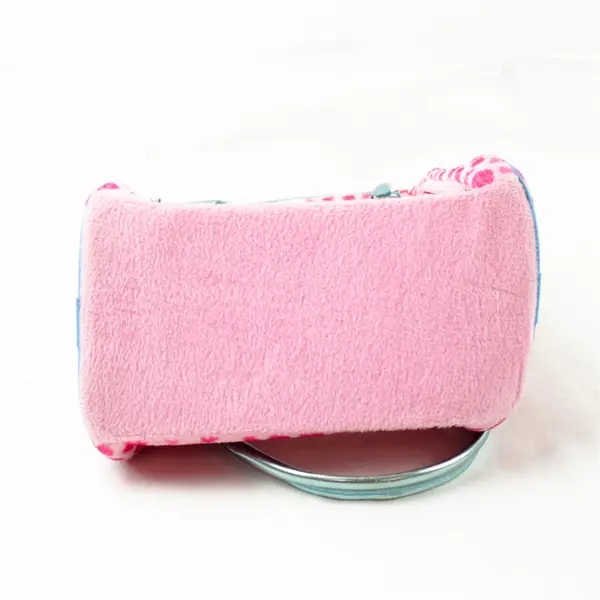 Battat Pucci Pups Carrier Pink with Hearts Blue Straps Toy Carrier