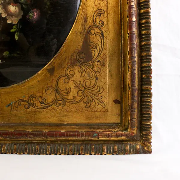 Otto Von Thoren Floral Still Life Oil Painting On Panel Framed Signed