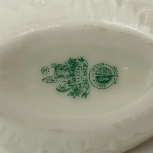 BELLEEK  Ivory  & Yellow Porcelain Swan Creamer Ireland
