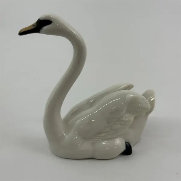 Lorenz Hutschenreuther Porcelain Figurine Swan Figurine by Achtziger