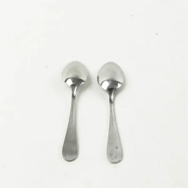 Lot of 2 HIC Stainless Steel Baby Spoons Bear Handle - Used