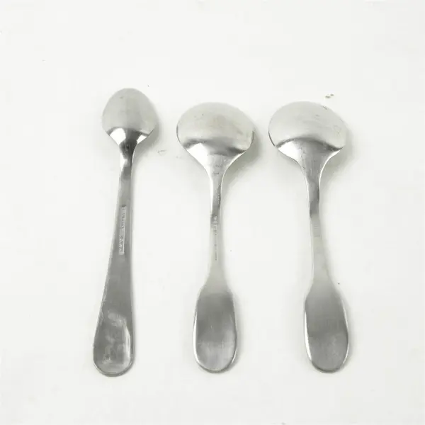 Lot of 3 Stainless Steel Baby Spoons with Bear Handles Infant Toddler