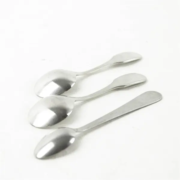 Lot of 3 Stainless Steel Baby Spoons with Bear Handles Infant Toddler