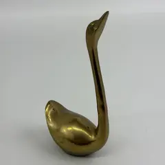 Vintage 6.25" Solid Brass Long Neck Swan Figurine