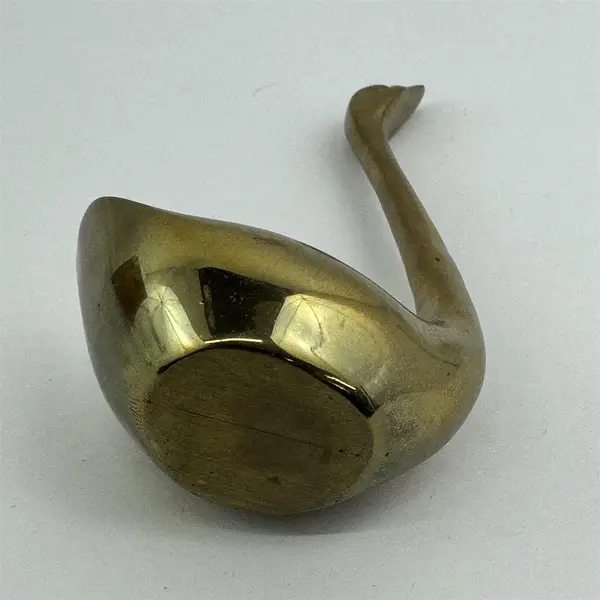 Vintage 6.25" Solid Brass Long Neck Swan Figurine