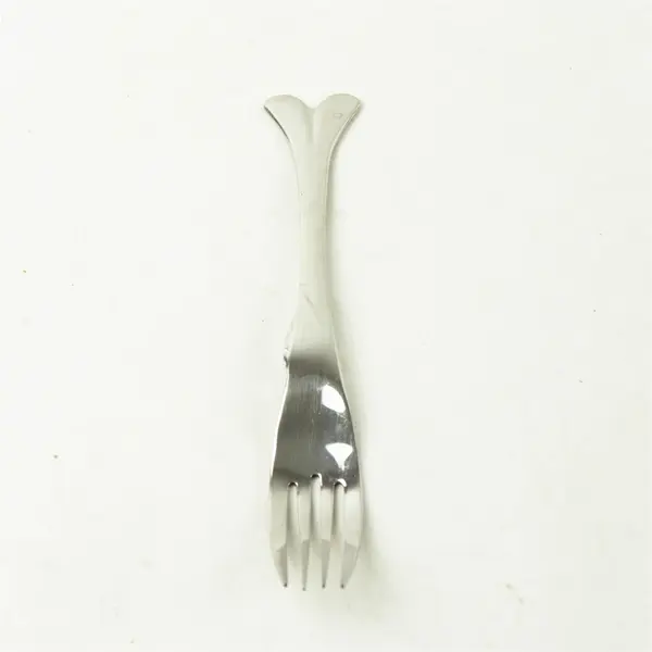 Yamazaki Gone Fishin' Used Serving Fork Fish Motif Collectible Flatware 6.75in