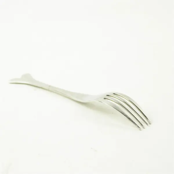 Yamazaki Gone Fishin' Used Serving Fork Fish Motif Collectible Flatware 6.75in