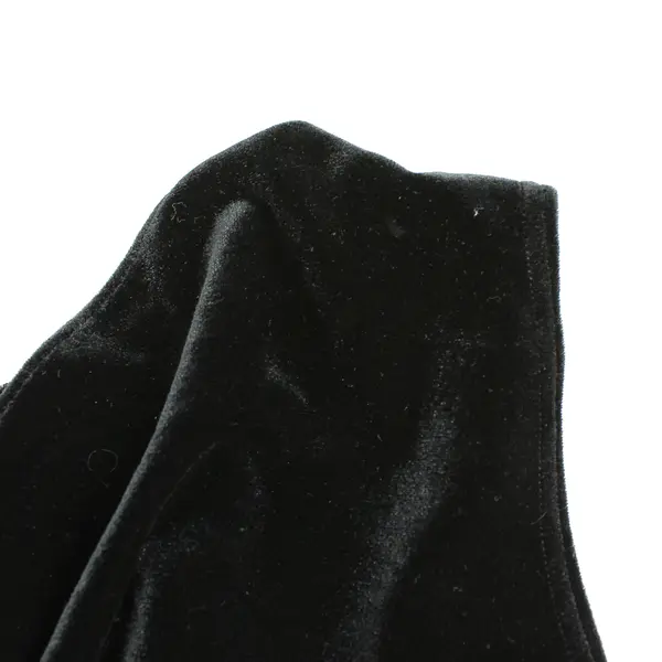 Willi Smith Black Velvet Cowl Neck Midi Shift Dress Women's XL