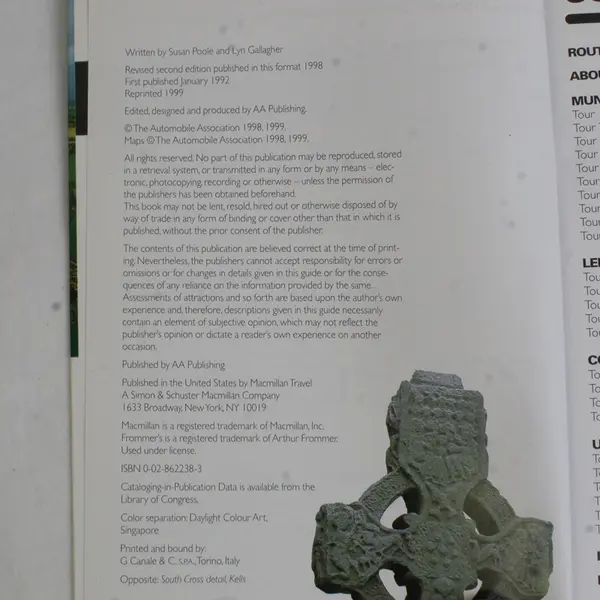 Ireland's Best Loved Driving Tours SC Book 1999,  Frommer's 