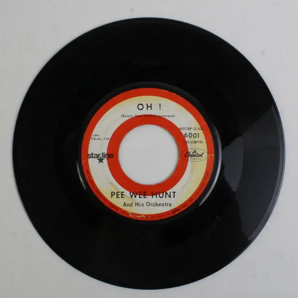 Pee Wee Hunt Twelfth Street Rag Oh! 45 RPM Record  6001