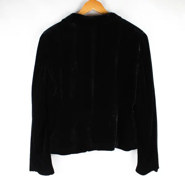 Rena Rowan Black Velvet Blazer Women's Size 16