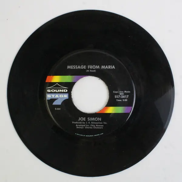 JOE SIMON I Worry About You/Message From Maria 45 7" Record Vinyl Records