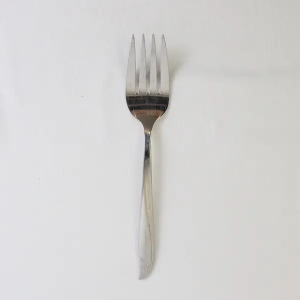 Oneida Silver Twin Star Pattern SS Cold Meat Serving Fork 8.5" Rare 