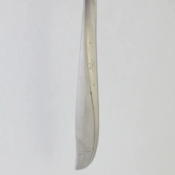Oneida Silver Twin Star Pattern SS Cold Meat Serving Fork 8.5" Rare 