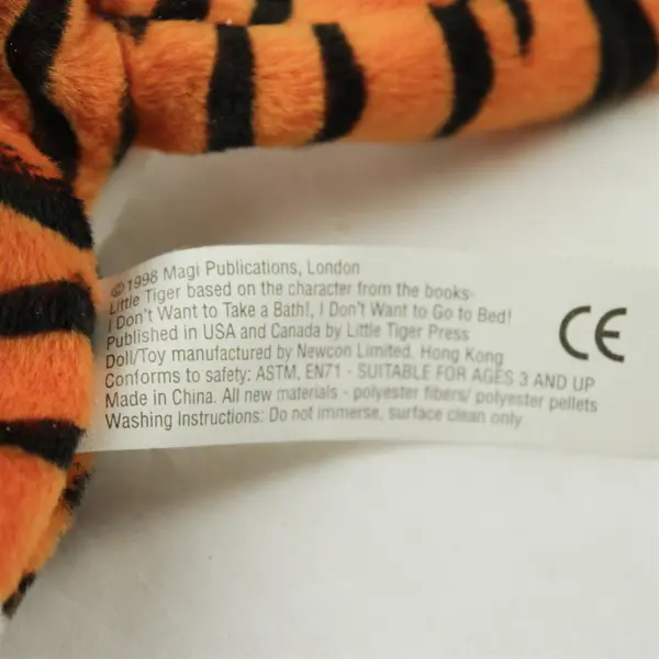 Bean Bag Tiger Plush Weighted 6in Soft Stuffed Animal Toy