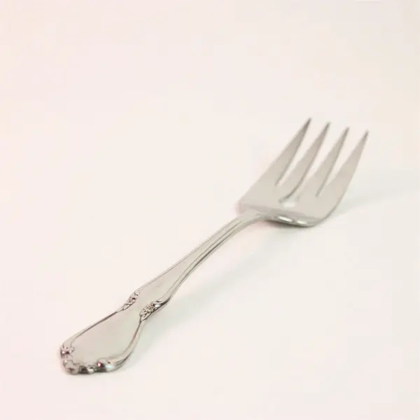 Lot of 2 Oneida Silver Chateau Pattern SS Cold Meat Serving Fork 8.5" Rare Piece