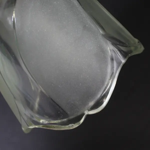 3 White Frosted And Clear Tulip Shape Glass Ceiling Fan Light Covers