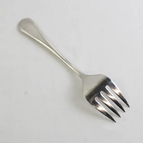 Christian Dior Bow Handle Pattern 18/18 SS Cold Meat Serving Fork 8.25" Rare HTF