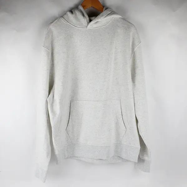 Old Navy White Cotton Blend Pullover Hoodie Men's Large