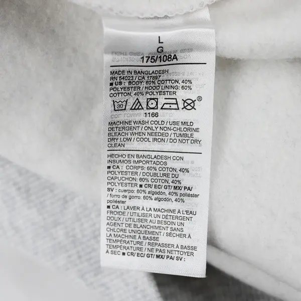 Old Navy White Cotton Blend Pullover Hoodie Men's Large