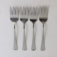 Lot of 4 Oneida Silver Wyndham Pat Stainless Serving Forks 8.5" Rare