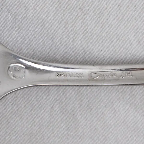 Lot of 4 Oneida Silver Wyndham Pat Stainless Serving Forks 8.5" Rare