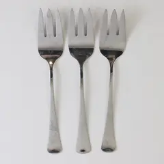 Lot of 3 Oneida Silver Wyndham Pat Stainless 1881 Rogers Serving Forks 8.5" Rare