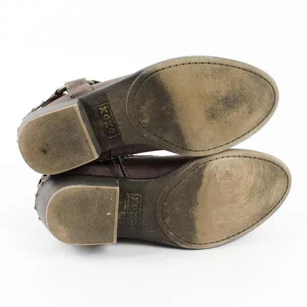 XOXO Brand Dark Brown Braided Detailed Ankle Boots Women's 6.5M