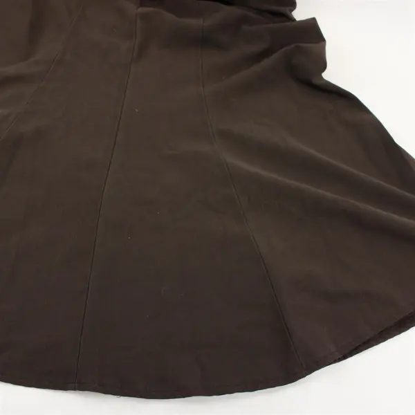 Skirtology Solid Brown A-Line Midi Skirt Women's Size 14