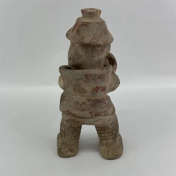 Vintage 1973 Terra Cotta Pre Columbian Style Nayarit Warrior Effigy Mexico 13"