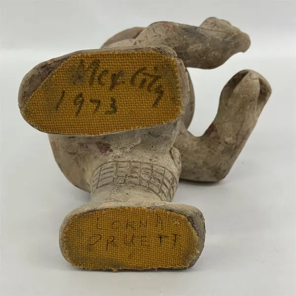 Vintage 1973 Terra Cotta Pre Columbian Style Nayarit Warrior Effigy Mexico 13"