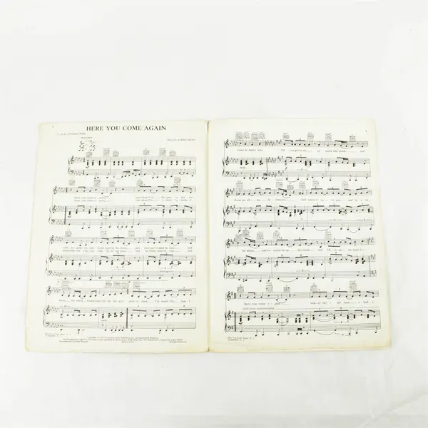 Here You Come Again Vintage Sheet Music