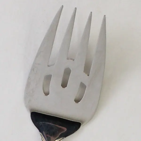 Towle Silver Stratton Gold Accent Pattern 18/8 SS LRG Serving Fork 9" Rare Piece