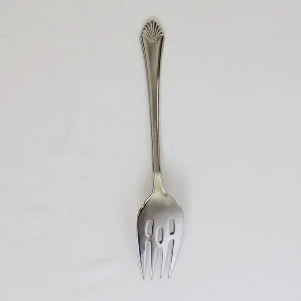 Towle Silver Stratton Gold Accent Pattern 18/8 SS LRG Serving Fork 9" Rare Piece