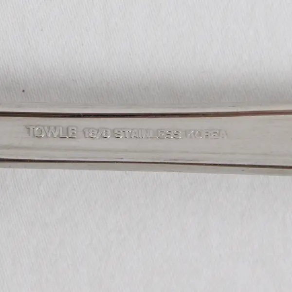 Towle Silver Stratton Gold Accent Pattern 18/8 SS LRG Serving Fork 9" Rare Piece
