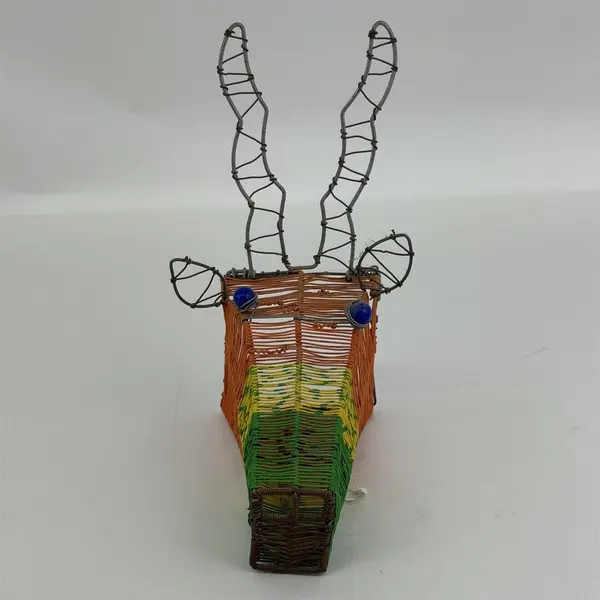 Handmade Wire Giraffe Head Basket