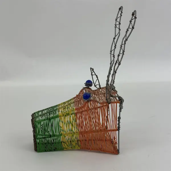 Handmade Wire Giraffe Head Basket