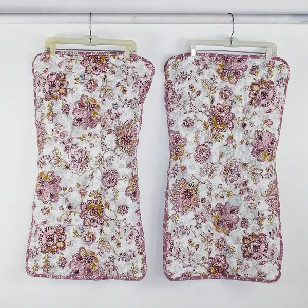 3 Pc Set Pink Floral Pattern Queen Bedspread and King Pillow Shams