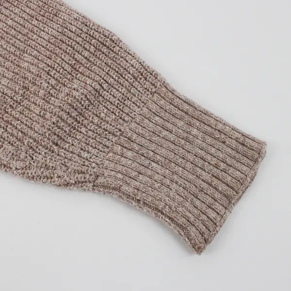 Ann Taylor Loft Beige Mock Neck Knit Sweater Women's Medium