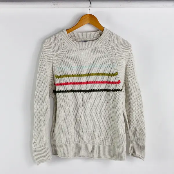 Sonoma Multicolor Striped Off-White Knit Sweater Women's Medium