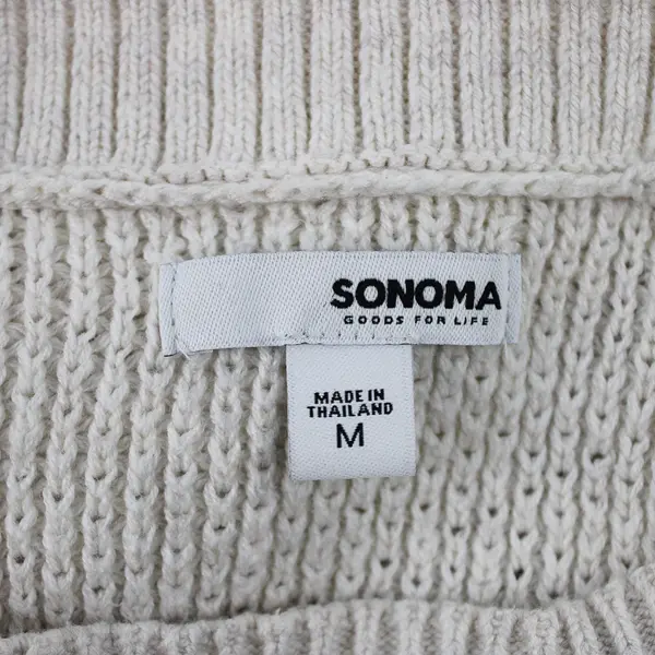 Sonoma Multicolor Striped Off-White Knit Sweater Women's Medium