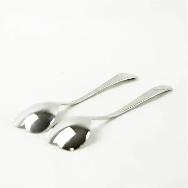 Set of 2 Towle Heart-Handle Stainless Spoons 7" Dessert/Serving