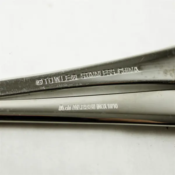 Set of 2 Towle Heart-Handle Stainless Spoons 7" Dessert/Serving