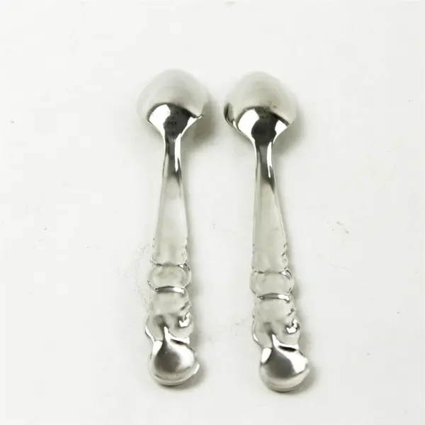 Set of 2 Vintage Birthday Bear Baby Spoons Collectible Flatware