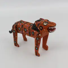 Hand Carved Alebrije Style  Lion Figurine 4.5"