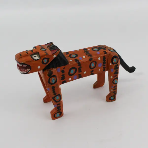 Hand Carved Alebrije Style  Lion Figurine 4.5"