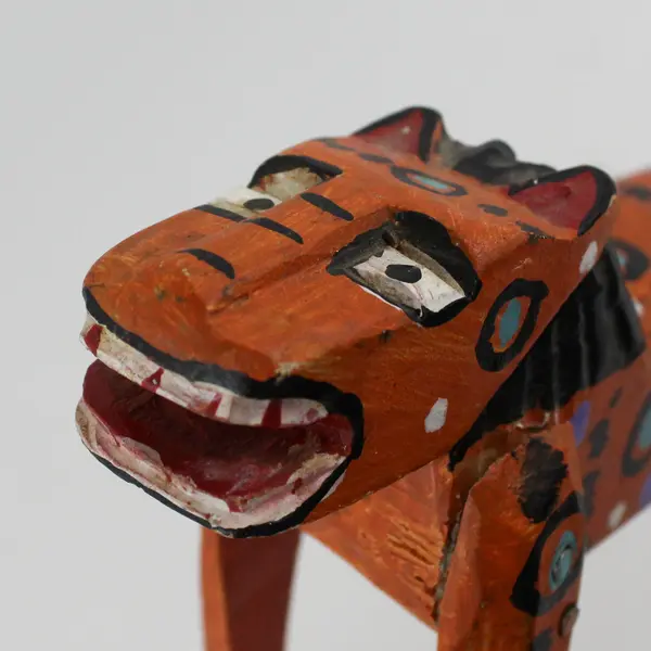 Hand Carved Alebrije Style  Lion Figurine 4.5"